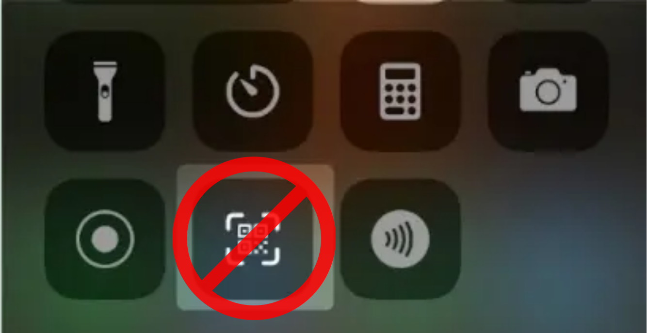 iPhoneのコードスキャナ。この方法ではスタンプが保存されない場合があります。